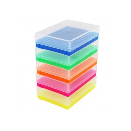 Scientific Specialties PCR Tube Rack, 0.2ml, Assorted, 8x12 Array, 5PK 247677